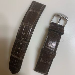 18 mm genuine alligator Michele watch band brown